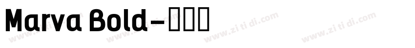 Marva Bold字体转换